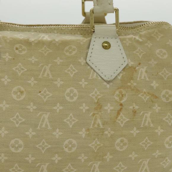 LOUIS VUITTON Monogram Mini Lin Speedy 30 Bag White Dunne M95319 LV Auth fm3945 - Picture 5 of 16